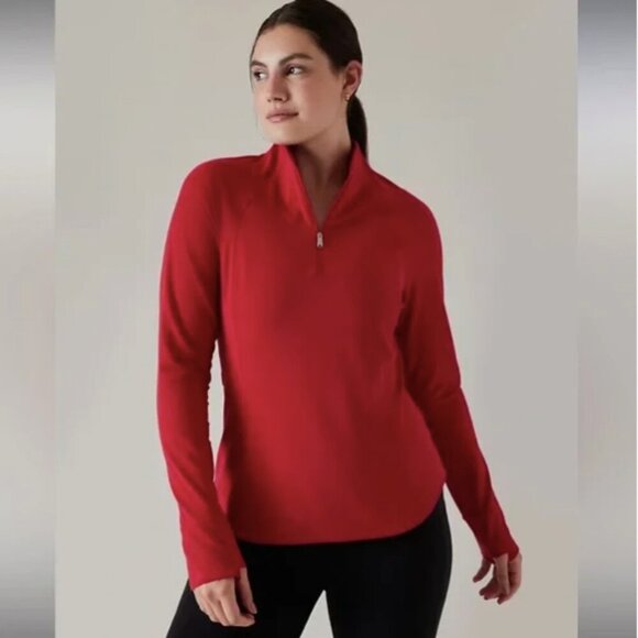 Athleta Salutation Half Zip Top Clover Berry 3X - Picture 1 of 9